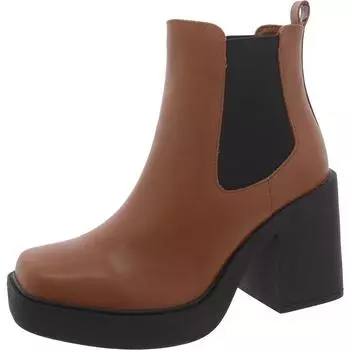 Dru женские ботильоны из искусственной кожи Chelsea Boots Mia, цвет cognac