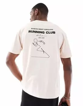 Другая спортивная футболка Influence с графическим принтом большого размера в розовом цвете Another Influence