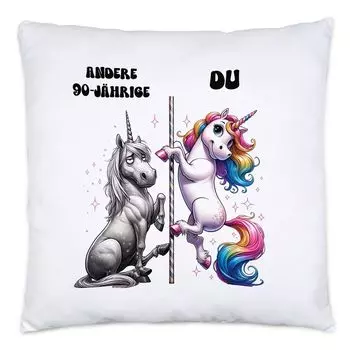 Другие 90-летние Подушка-единорог, включая наполняющую подругу 90 лет юмора Hey!Print