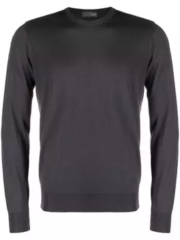 Drumohr джемпер из шерсти мериноса с круглым вырезом, серый