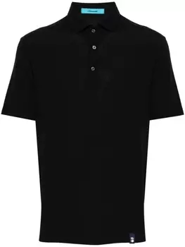 Drumohr рубашка поло с отложным воротником, черный