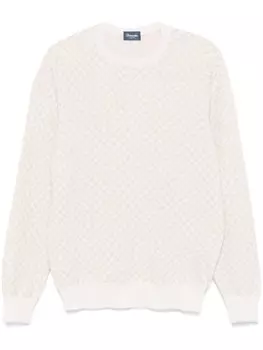 Drumohr свитер, связанный интарсией, нейтральный цвет