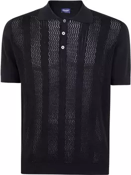 Drumohr трикотажная рубашка поло, черный