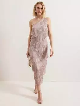 Дружелюбное платье с бахромой Phase Eight, цвет Latte