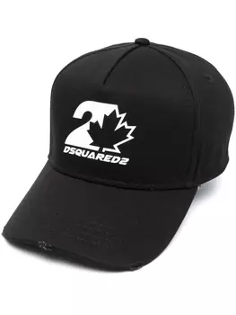 Dsquared2 appliqu-patch slogan-embroidered cap, черный