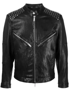 Dsquared2 байкерская куртка с заклепками, черный