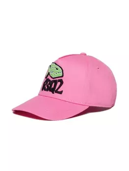Dsquared2 бейсболка с аппликацией Piranha, розовый