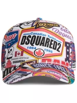Dsquared2 бейсболка с графичным принтом, белый