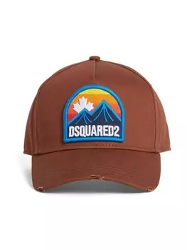 Dsquared2 бейсболка с логотипом, коричневый