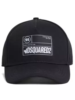 DSQUARED2 бейсболка с нашивкой-логотипом, черный