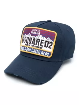 Dsquared2 бейсболка с нашивкой, синий