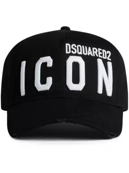 Dsquared2 бейсболка с вышитым логотипом, черный