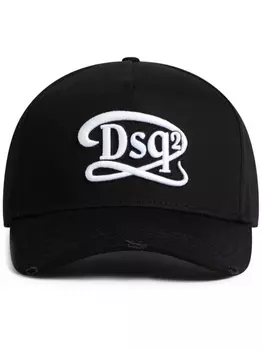 Dsquared2 бейсболка с вышитым логотипом, черный