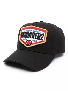 Dsquared2 бейсболка с вышитым логотипом, черный