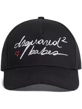 DSQUARED2 бейсболка с вышитым логотипом, черный