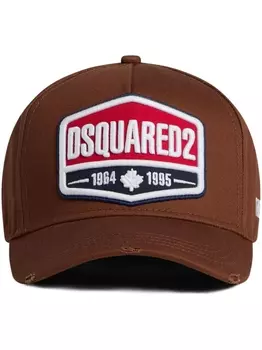 Dsquared2 бейсболка с вышитым логотипом, коричневый