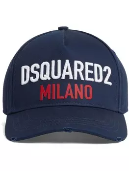 DSQUARED2 бейсболка с вышитым логотипом, синий