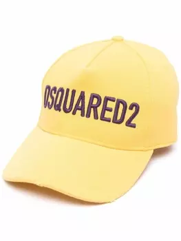 Dsquared2 бейсболка с вышитым логотипом, желтый
