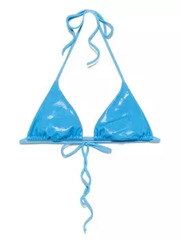 DSQUARED2 бикини с эффектом металлик и треугольными чашками, синий