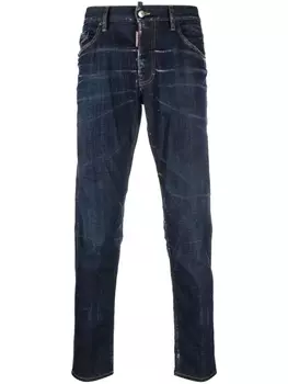 Dsquared2 bleach-effect skinny jeans, синий