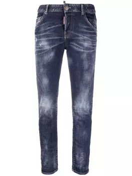 Dsquared2 bleached-effect skinny jeans, синий