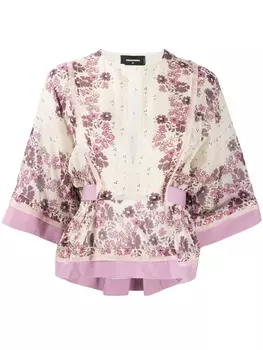 Dsquared2 блузка с цветочным принтом, розовый