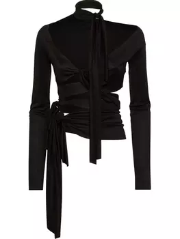 DSQUARED2 блузка с вырезом, черный