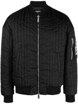 Dsquared2 бомбер с нашивкой-логотипом, черный