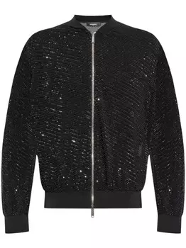 Dsquared2 бомбер с пайетками, черный