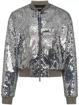 DSQUARED2 бомбер с пайетками, синий