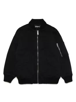 Dsquared2 бомбер с вышитым логотипом, черный