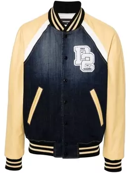 Dsquared2 бомбер Street College со вставками, синий