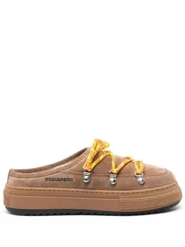 Dsquared2 Boogie suede mules, коричневый