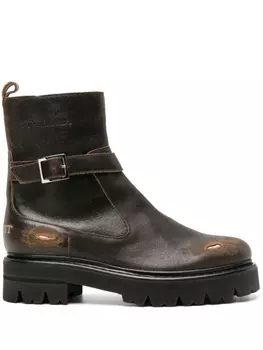 Dsquared2 ботинки с эффектом потертости, коричневый