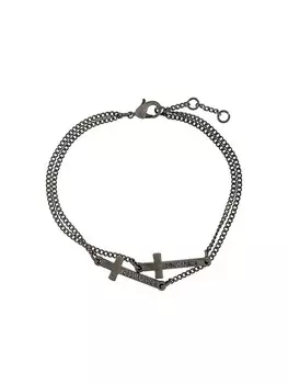 DSQUARED2 браслет Double Cross, серебряный