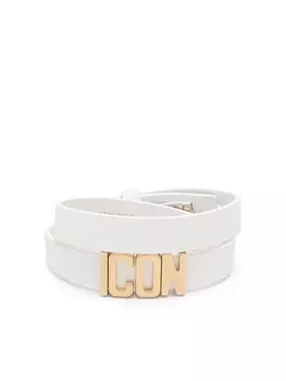 DSQUARED2 браслет Icon в два оборота, белый