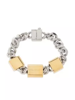 DSQUARED2 браслет с гравировкой, серебряный