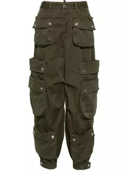Dsquared2 брюки карго с карманами, зеленый