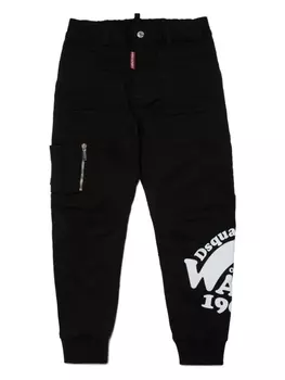 Dsquared2 брюки карго с логотипом, черный