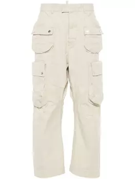 Dsquared2 брюки карго с логотипом, нейтральный цвет