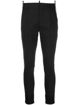 Dsquared2 брюки кроя слим с логотипом, черный