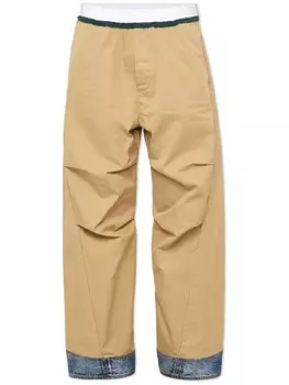 DSQUARED2 брюки прямого кроя с контрастными вставками, нейтральный цвет