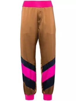 Dsquared2 брюки с логотипом и полосками, коричневый