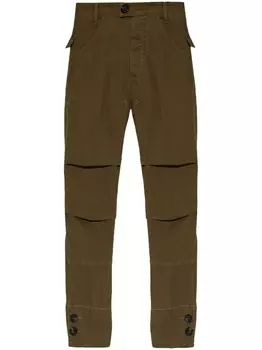 DSQUARED2 брюки с подворотами, зеленый