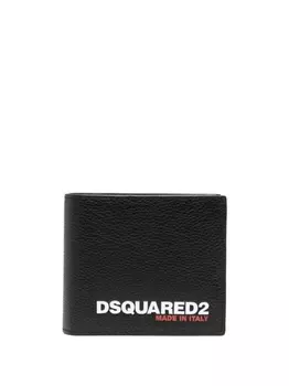 Dsquared2 бумажник с тисненым логотипом, черный