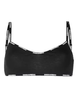Dsquared2 бюстгальтер-бралетт с логотипом, черный