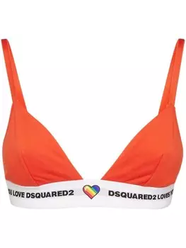 DSQUARED2 бюстгальтер Canadian Lodge с треугольными чашками, оранжевый