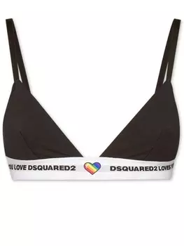 DSQUARED2 бюстгальтер Canadian Lodge с треугольными чашками, черный