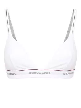 DSQUARED2 бюстгальтер из джерси с треугольными чашками, белый