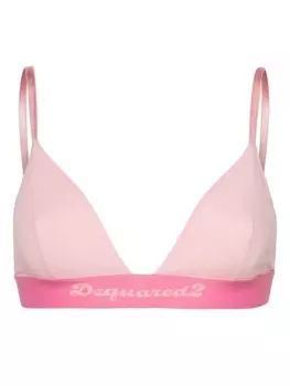Dsquared2 бюстгальтер с логотипом, розовый